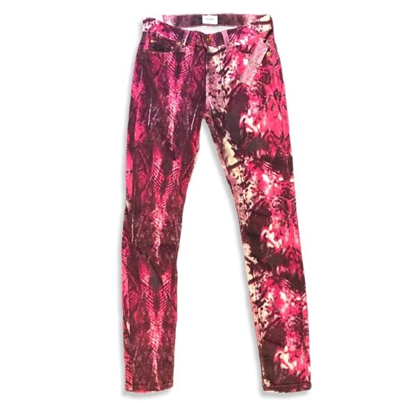 NEW Hudson Nico Pink Galaxy Super Skinny Corduroy Pants 25 - Picture 4 of 10